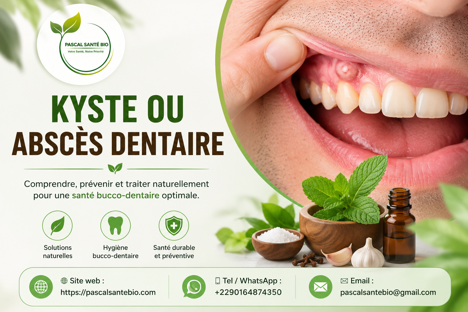 Infection dentaire remède naturel